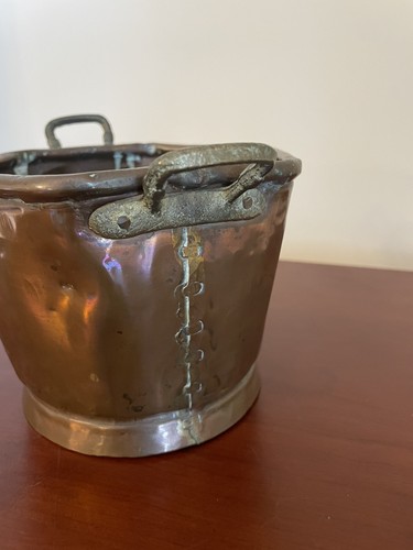 Hexagon hammered copper pot - copper,