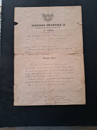 Vittorio emanuele autografo - vittorio,