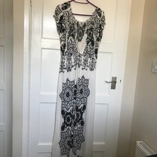 Maxi abito bianco nero