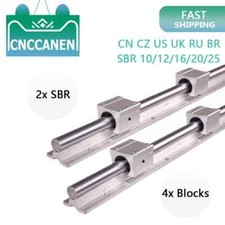 Guida lineare SBR12 SBR16 SBR20 2pcs guida lineare +4pz blocchi parte CNC