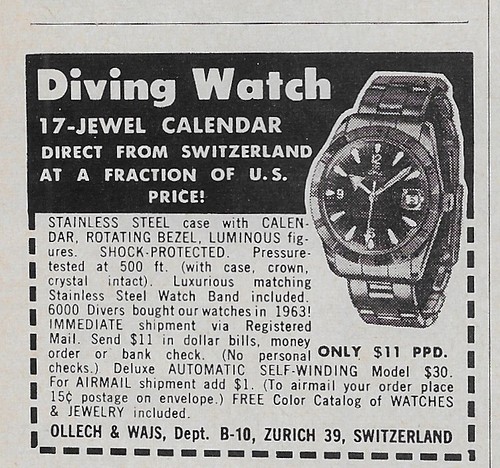 Orologio subacqueo ollech - subacqueo, &