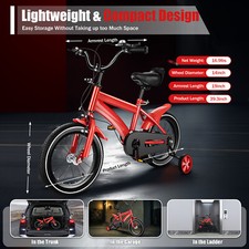 Bicicletta da bambino 14 pollici ragazza ragazzo bicicletta con ruote di supporto da 3-6 anni