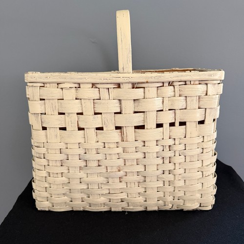 Cesto casale vintage bianco