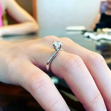 1,03 CT IGI SOLITARIO PRESTIGIOSO ORO BIANCO 18 KT TIT 750 CON BRILLANTE