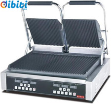 Piastra Panini Elettrica Digitale Professionale Rigata/Rigata Doppia 57X37X21H C