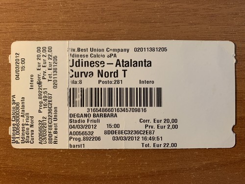 Biglietto stadio ticket - biglietto,
