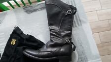 stivali in peĺle da donna BELSTAFF nr. 37 stile moto colore NERO antico