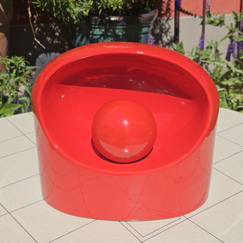 Rara lampada ceramica - , rossa