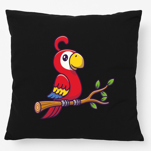 Cuscino pappagallo ara fumetto - cuscino,
