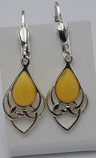 Orecchini In Ambra 925 Argento