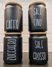 Set Adesivi Barattoli Cucina Zucchero Sale Fino Sale Grosso E Caffè Personalizza
