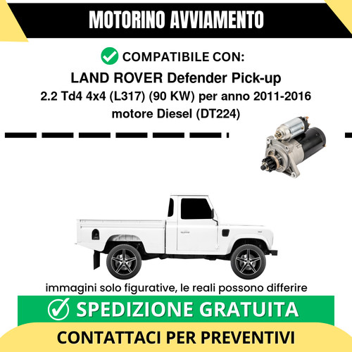 Motorino avviamento land rover - avviamento,