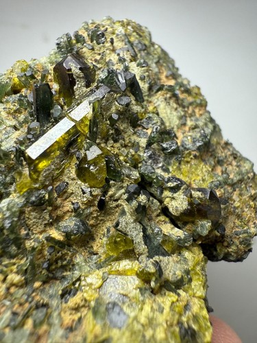 Cristalli diopside epidoto - diopside,