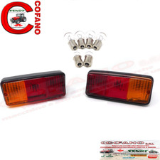 Coppia Fari Kit Fanali Posteriori Trattore Carrello Rimorchio e Lampadine
