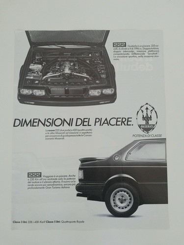 Ritaglio pubblicità maserati - ritaglio,