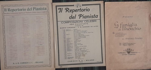 Tre spartiti epoca piano - spartiti, d'epoca