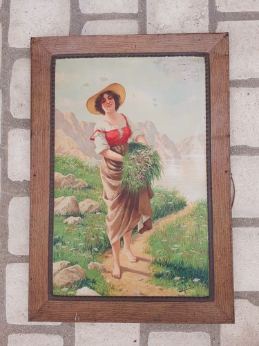 Ancienne plaque tole chocolat - plaque,