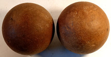 LOTTO 2 BOCCE ANTICHE -GIOCO BOCCE-VINTAGE-D'EPOCA-RARO-COLLEZIONE-USATE