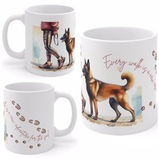 Tazza Malinois belga ceramica