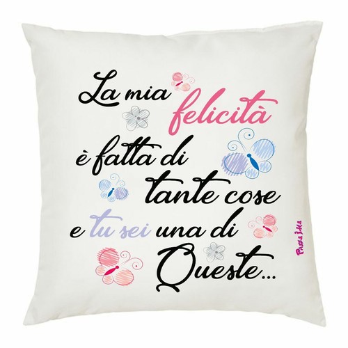 Cuscino 40x40 scritta - cuscino,