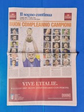 GAZZETTA DELLO SPORT IL SOGNO CONTINUA 9 LUGLIO 2007 ITALIA CAMPIONE DEL MONDO