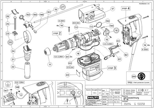 Ricambi per hilti te56 - per,