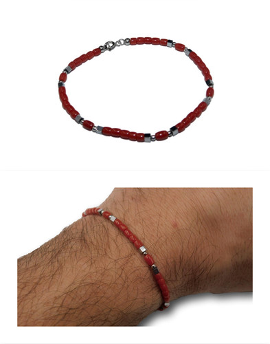 Bracciale corallo rosso di - bracciale,