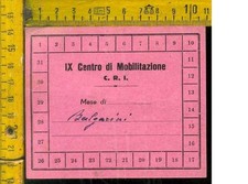 Prima Guerra Tessera Militare