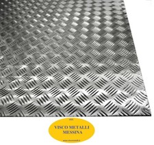 Lastra Alluminio Lamiera mandorlata casa nautica bricolage mm 3,0x500x500 