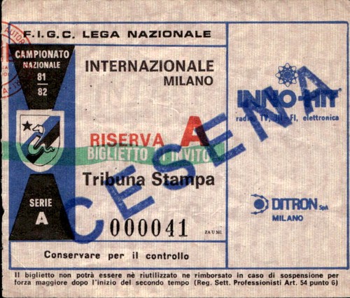 Biglietto stadio - biglietto,