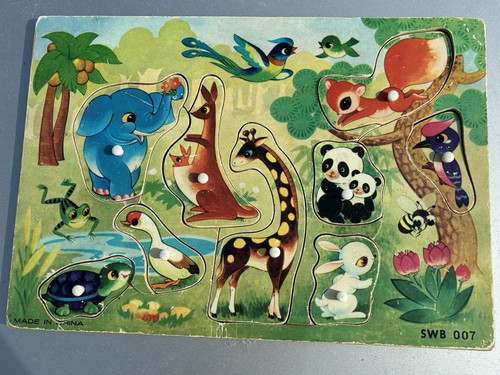 Puzzle animali legno - di, giochi