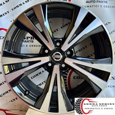 4 CERCHI IN LEGA ORIGINALI RAGGIO 18 NISSAN QASHQAI NERO LUCIDO DIAMANTATO