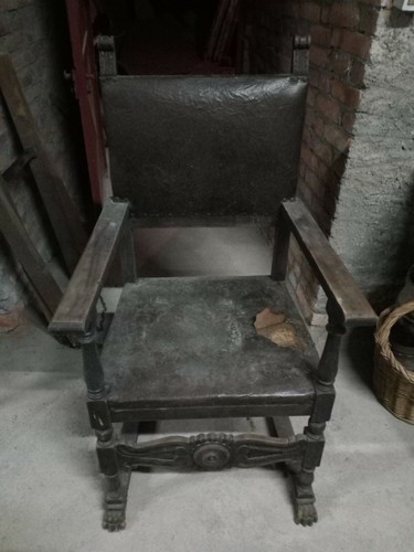 Vecchia sedia trono - vecchia, sedia/trono