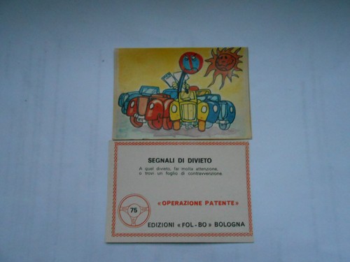 Figurina operazione patente - figurina, "operazione