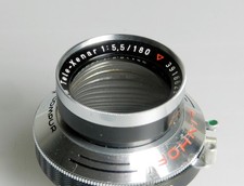 Schneider-Kreuznach TELE-XENAR 5.5/180 for Linhof 6.5x9 cm cameras. EXC+++