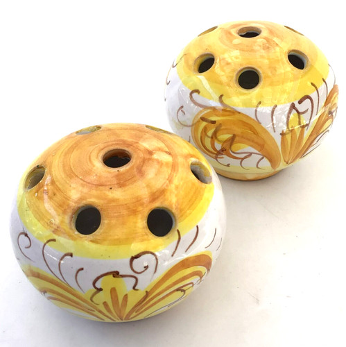Coppia vasi rana fiori