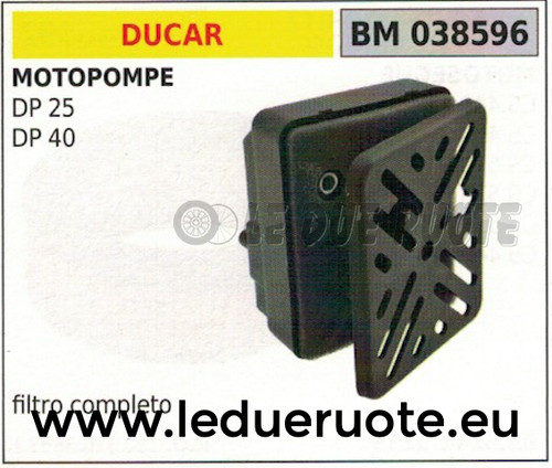 Filtro aria completo motopompa - filtro,