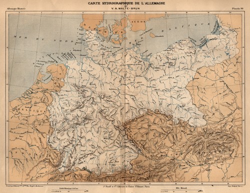 Germania flusskarte originale - flusskarte,
