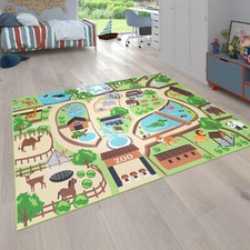 Tappeto per bambini, tappeto da gioco per le camere dei bambini, zoo con tigre, 