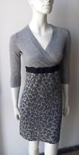 Abito MARELLA by MAX MARA 36 38 grigio nero 50% lana leopardato animale