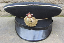 ORIGINALE BERRETTO MILITARE SOVIETICO RUSSO  DI UFFICIALE MARINA MIL.  MISURA 56