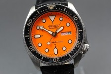 Orologio da uomo vintage [Exc+5] SEIKO Diver 7548-700C quadrante arancione...
