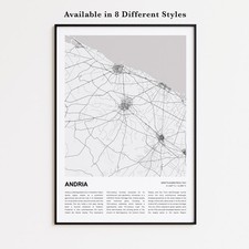 Stampa Mappa Andria, Poster da