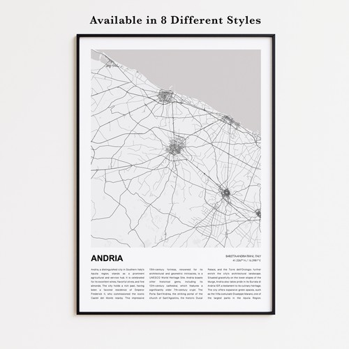 Stampa mappa andria - stampa, poster