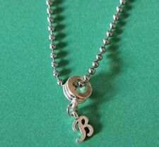 COLLANA  UNISEX ARGENTO TIBETANO CON LETTERA NOME PERSONALIZZABILE   (B10)