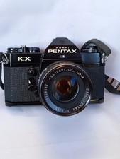 Pentax KX SLR fotocamera pellicola vintage funzionante con obiettivo Pentax 55mm f/1.8, come nuova.