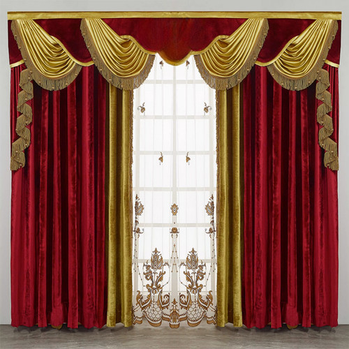 Tenda valance velluto rosso - tenda,