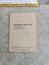 Motom 98 T-TS- USO e manutenzione- legend bike