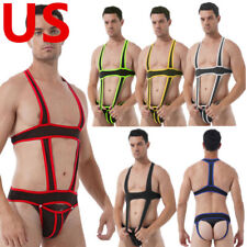 Body uomo pezzo unico body petto imbracatura body rigonfiamento marsupio Jock Straps