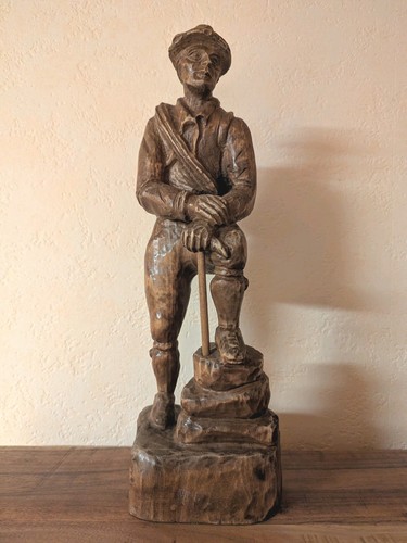 Vecchia statua legno - in,